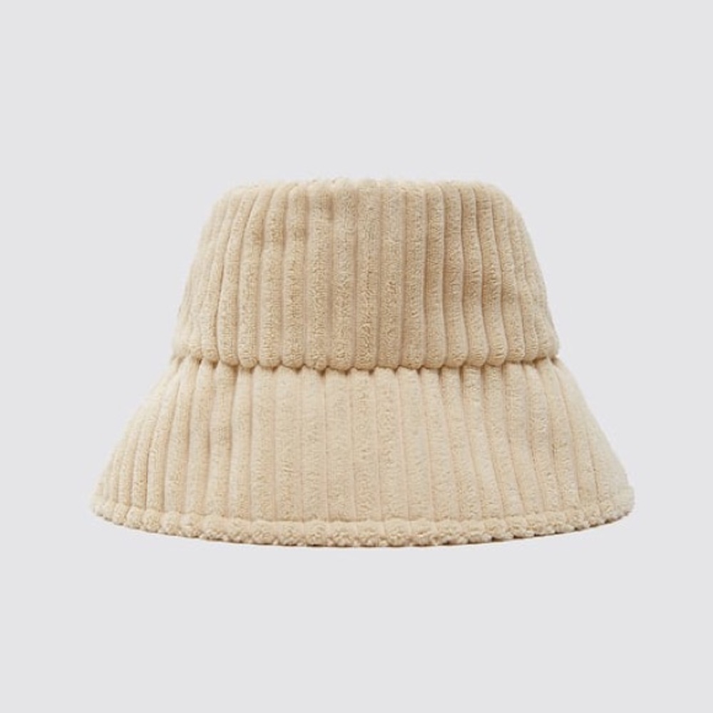 Zara Beige Corduroy Hat